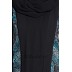 Shrug abaya- Black-Green print